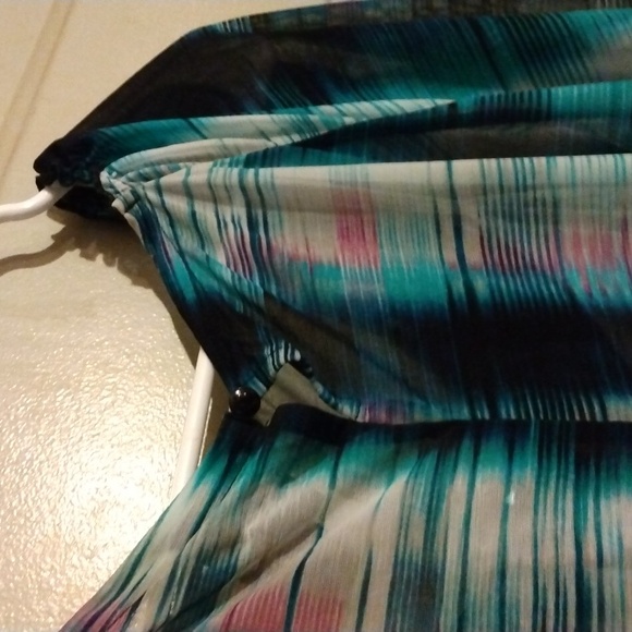 Lg Worthington colorful striped sheer long sleeve shirt - Picture 6 of 7